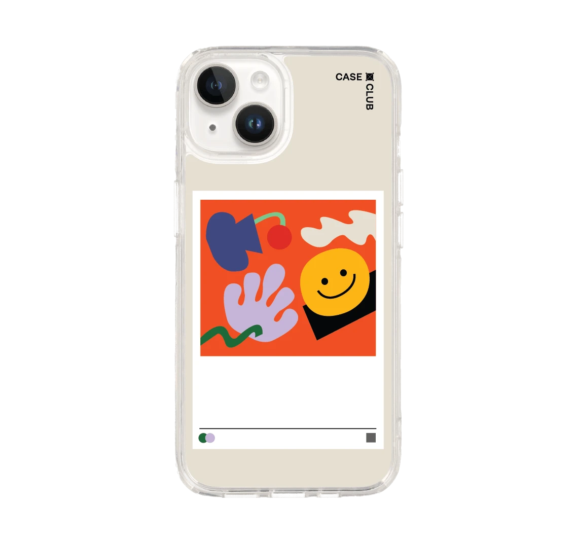 iphone 14 clear case smiley poster